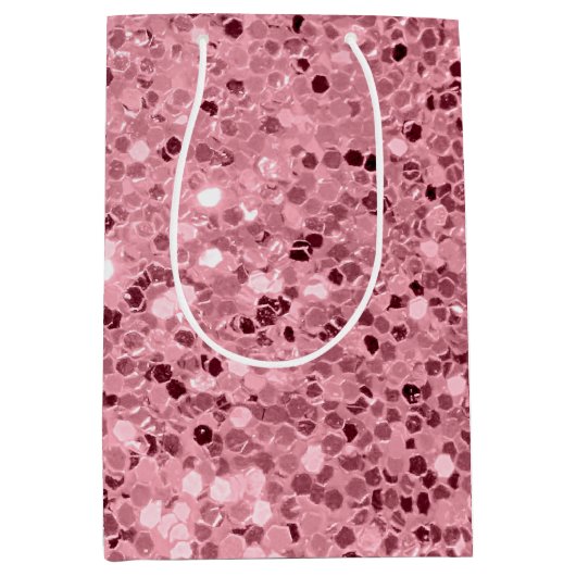 Sac Cadeau Moyen 7lx4.5wx10h Rose de poche cadeau moyen Parties sci (Devant)