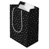 Sac Cadeau Moyen 80e anniversaire Zipper en Pois (Dos Angle)