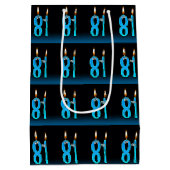 Sac Cadeau Moyen 81e anniversaire avec bougies (Dos)