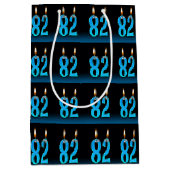 Sac Cadeau Moyen 82e anniversaire avec bougies (Devant)