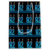 Sac Cadeau Moyen 82e anniversaire avec bougies (Dos)