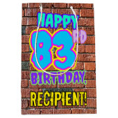 Sac Cadeau Moyen 83e anniversaire : Amusant, Graffiti urbain inspir (Devant)