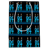 Sac Cadeau Moyen 84e anniversaire avec des bougies (Devant)