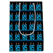 Sac Cadeau Moyen 85e anniversaire avec des bougies (Dos)