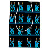 Sac Cadeau Moyen 86e anniversaire avec bougies (Dos)