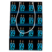 Sac Cadeau Moyen 89e anniversaire avec des bougies (Dos)