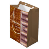 Sac Cadeau Moyen 8e anniversaire, bronze et poterie (Devant Angle)