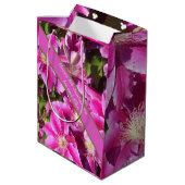 Sac Cadeau Moyen 8e anniversaire, Clematis rose (Dos Angle)