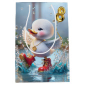 Sac Cadeau Moyen 8e anniversaire Duckkling Dancing in a Puddle (Devant)