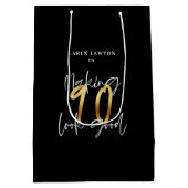 Sac Cadeau Moyen 90 ans d'or (Dos)