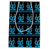 Sac Cadeau Moyen 92e anniversaire avec bougies (Dos)