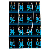 Sac Cadeau Moyen 94e anniversaire avec des bougies (Dos)