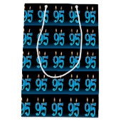 Sac Cadeau Moyen 95e anniversaire avec des bougies (Dos)