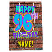 Sac Cadeau Moyen 96e anniversaire : Amusant, Graffiti urbain inspir (Dos)