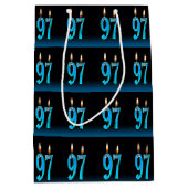 Sac Cadeau Moyen 97ème anniversaire avec des bougies (Devant)