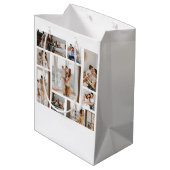 Sac Cadeau Moyen 9 Photo Collage Modèle Personnaliser (Dos Angle)