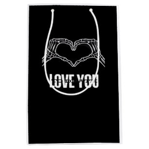 Sac Cadeau Moyen À la mort - Skeleton Heart Mains Classique