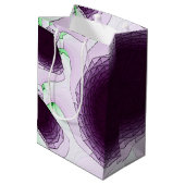 Sac Cadeau Moyen À l'ombre de la couleur Violet (Dos Angle)