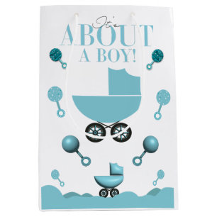 Sac Cadeau Moyen À propos d'un garçon Baby shower Invitation Invita