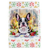 Sac Cadeau Moyen A Sweet Boston Terrier Christmas (Dos)