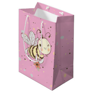 Sac Cadeau Moyen Abeilles à miel, fées et bébés abeilles en motif t