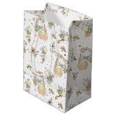 Sac Cadeau Moyen Abeilles De Miel, Fée & Bébé En Motif Sans Faille (Dos Angle)