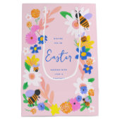 Sac Cadeau Moyen Abeilles du jardin fleuri Pâques (Dos)