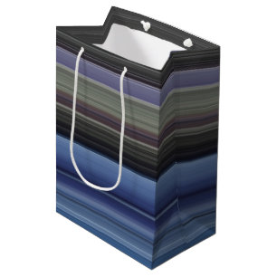 Sac Cadeau Moyen Abstract #1: Blue and grey
