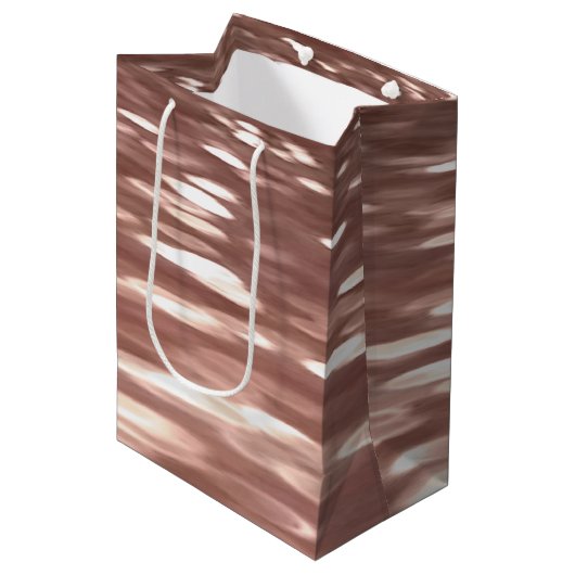 Sac Cadeau Moyen Abstract #3: Copper Rose Gold (Devant Angle)