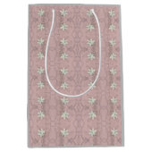 Sac Cadeau Moyen Abstrait de fleurs blanches  (Devant)