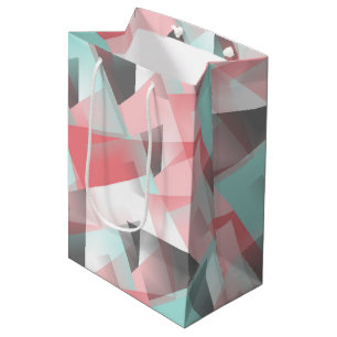 Sac Cadeau Moyen Abstrait Hip moderne Motif d'art géométrique mosaï