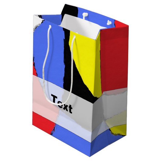 Sac Cadeau Moyen Abstrait rouge (Dos Angle)