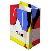 Sac Cadeau Moyen Abstrait rouge (Devant Angle)