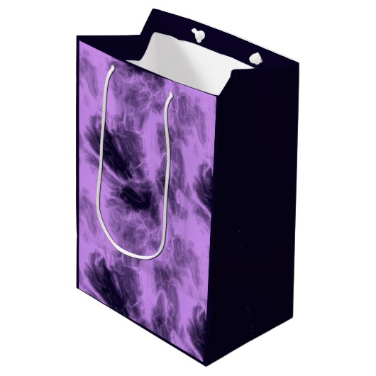 Sac Cadeau Moyen Abstrait violet (Devant Angle)