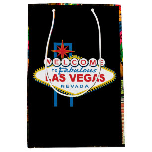 Sac Cadeau Moyen Accueil au signe de Las Vegas