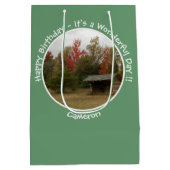 Sac Cadeau Moyen Adirondack Lean-to en automne Anniversaire Article (Dos)