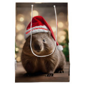 Sac Cadeau Moyen adorable Noël Wombat, (Dos)