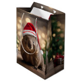 Sac Cadeau Moyen adorable Noël Wombat, (Dos Angle)