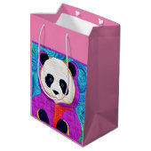 Sac Cadeau Moyen Adorable Petit Panda - Conception Plat (Dos Angle)