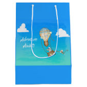 Sac Cadeau Moyen Adventure Attend Hot Air Balloon Singes Animaux (Dos)