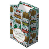 Sac Cadeau Moyen Adventure Await : Camper Baby Boy Shower (Devant Angle)