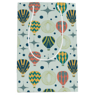 Sac Cadeau Moyen Adventure Await Hot Air Balloon Blue