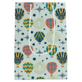 Sac Cadeau Moyen Adventure Await Hot Air Balloon Blue (Dos)