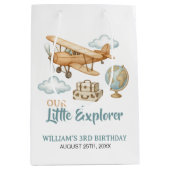 Sac Cadeau Moyen Adventure Travel Little Explorer Anniversaire (Devant)