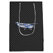 Sac Cadeau Moyen Aéronef Chrome Comme Cessna Black Carbon Fibres (Dos)
