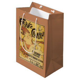 Sac Cadeau Moyen Affiche de publicité d'E. Deb Ray Champagne