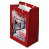 Sac Cadeau Moyen Affiche promotionnelle de ski (Dos Angle)