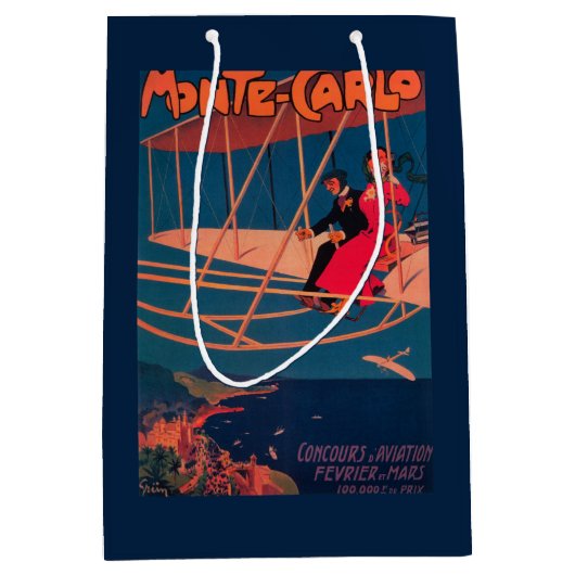 Sac Cadeau Moyen Affiche sportive d'aviation (Devant)