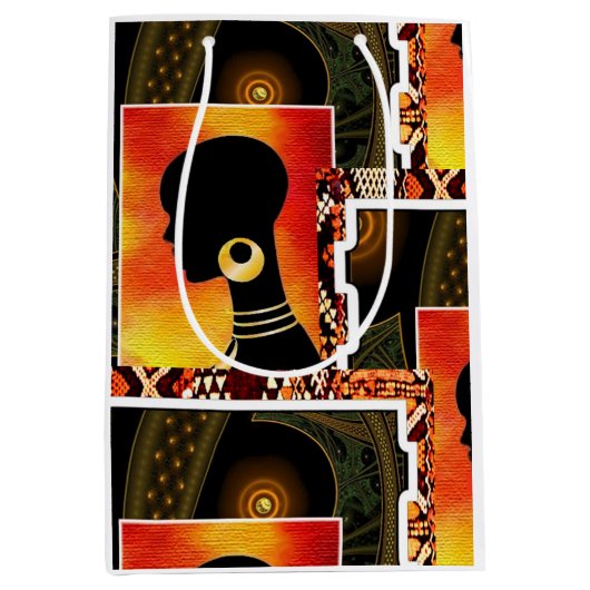 Sac Cadeau Moyen Afrocentrique contemporain (Devant)