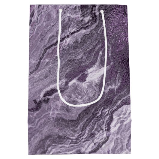 Sac Cadeau Moyen Agate violette cristallisée | Moody Marbled Stone (Dos)
